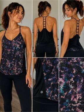 Lululemon Flow & Go Strappy Racerback Tank – Abstract Butterfly Print